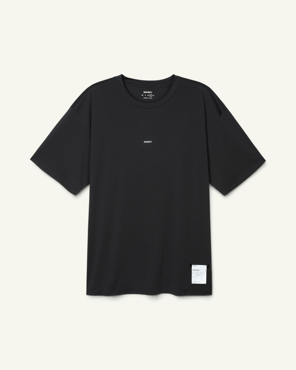 Satisfy AuraLite T-Shirt, Black – front