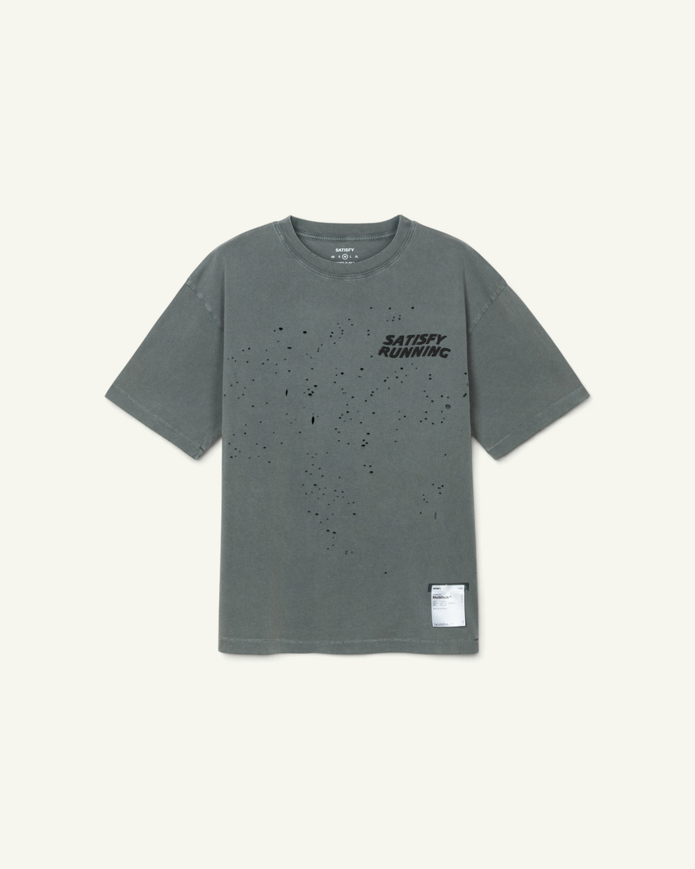 Satisfy MothTech T-Shirt, Faded Black – front