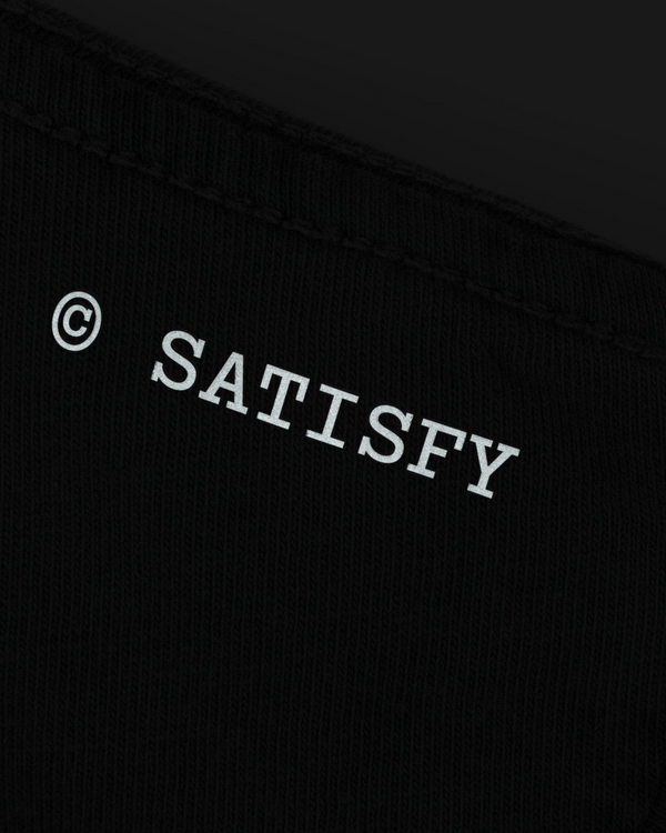 Satisfy MothTech T-Shirt, Faded Black – detail