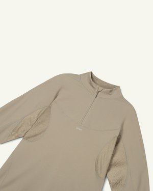 Satisfy FuzzFleece Octa Half-Zip Long Tee, Fallen Rock – side