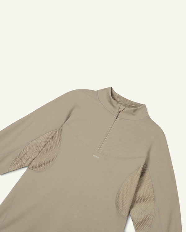 Satisfy FuzzFleece Octa Half-Zip Long Tee, Fallen Rock – side
