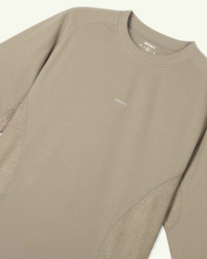 Satisfy FuzzFleece Octa Long Tee, Fallen Rock – side