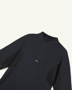Satisfy FuzzFleece Octa Half-Zip Long Tee, Black – side