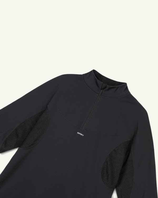 Satisfy FuzzFleece Octa Half-Zip Long Tee, Black – side