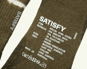 Satisfy Merino Nylon Tube Socks, Tie-Dye Capers – detail