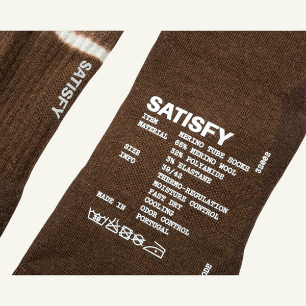 Satisfy Merino Nylon Tube Socks, Tie-Dye Rocky Road – detail