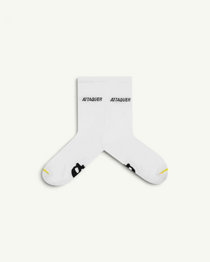 Attaquer All Day Side Logo Socks, White | Amateur