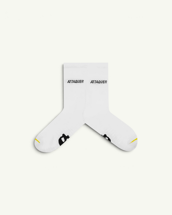 Attaquer All Day Side Logo Socks, White | Amateur