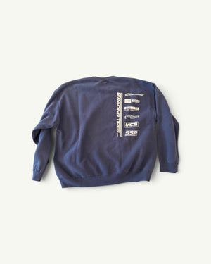 Amateur Archive Vintage Blue Printed "GT track days" cotton sweatshirt.

"pre-loved item"