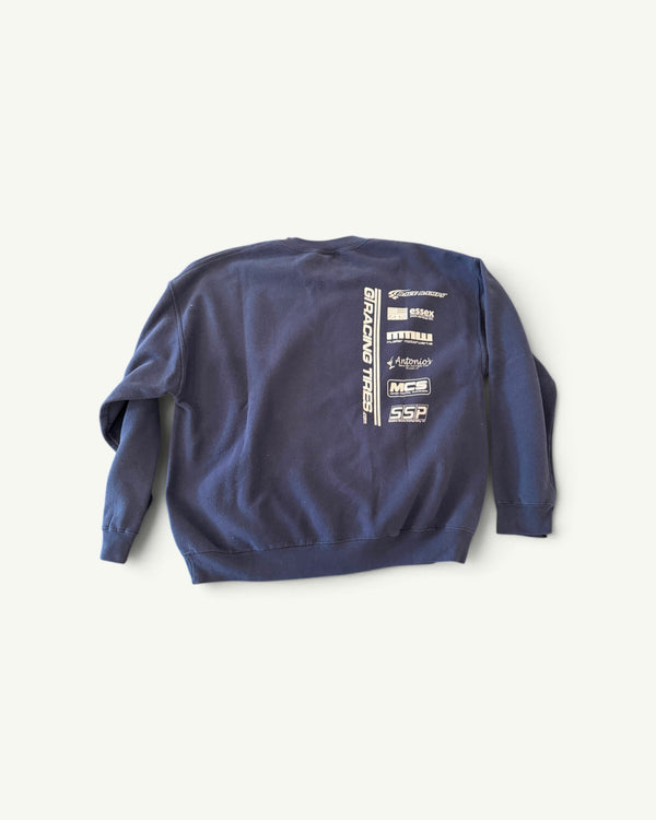 Amateur Archive Vintage Blue Printed "GT track days" cotton sweatshirt.

"pre-loved item"