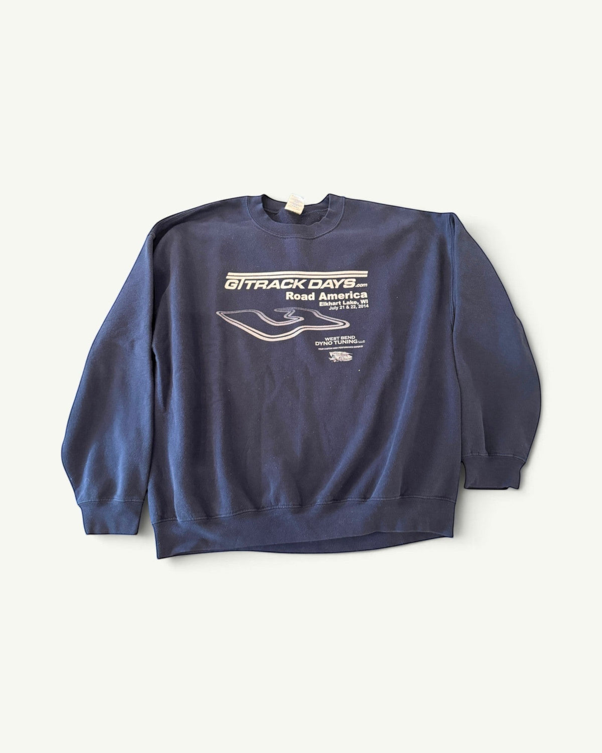 Amateur Archive Vintage Blue Printed "GT track days" cotton sweatshirt.

"pre-loved item"