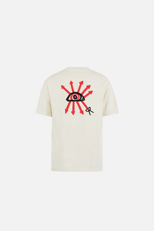 District Vision California Cotton Tee, Arrow Eye Vintage White - back