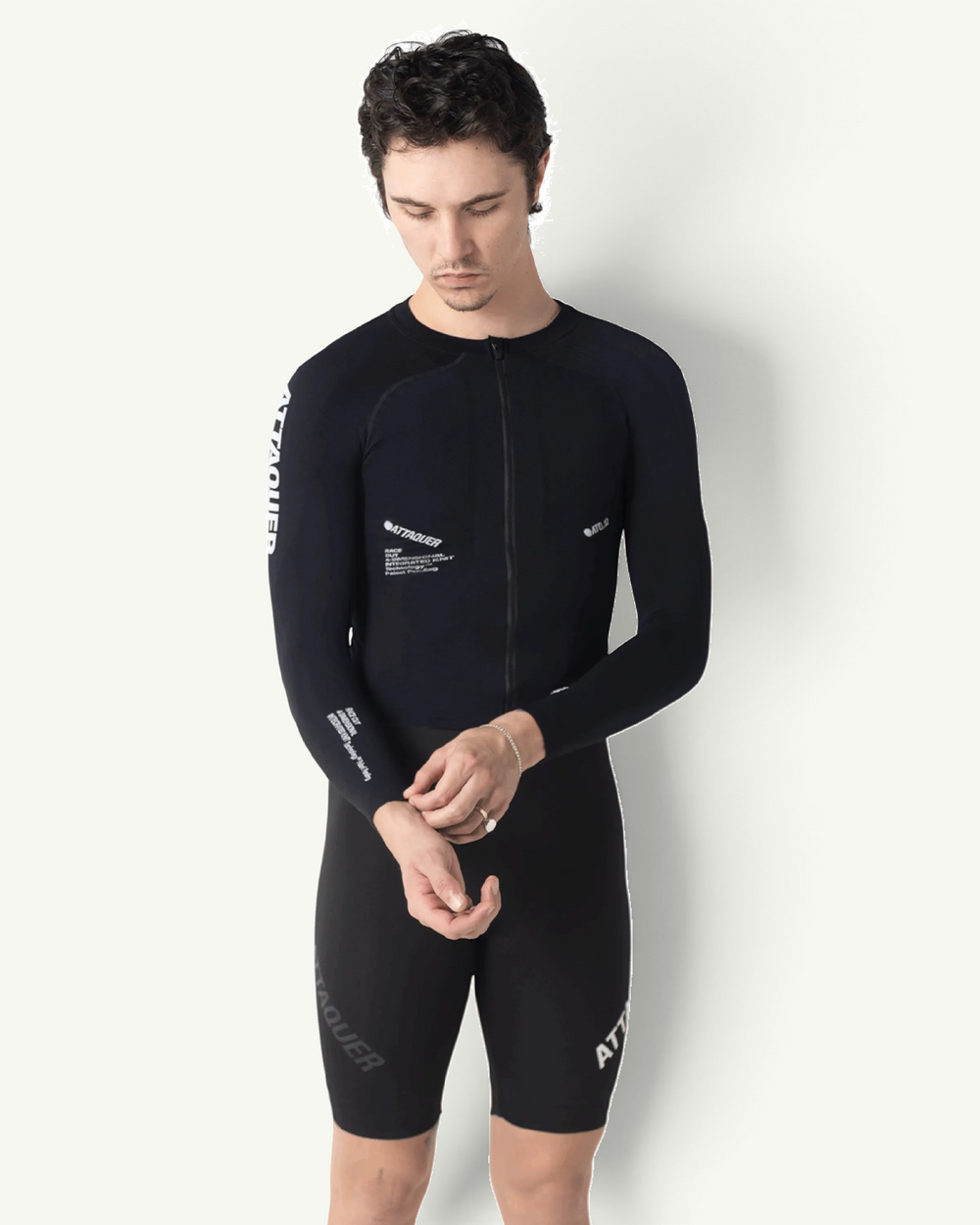 Attaquer OrbKnit Race Jersey Long Sleeve, Black | Amateur