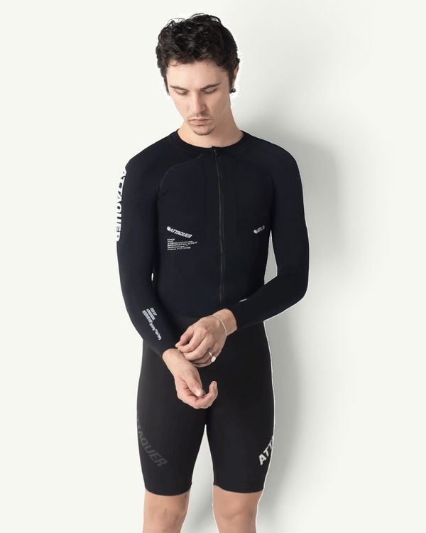 Attaquer OrbKnit Race Jersey Long Sleeve, Black | Amateur