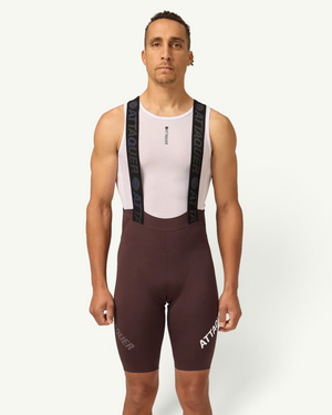 Attaquer Race Bib Short, Brown | Amateur