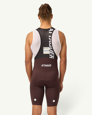 Attaquer Race Bib Short, Brown | Amateur