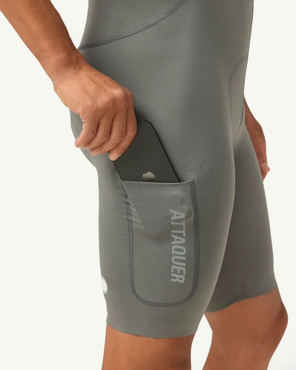 Attaquer Race Cargo Bib Short, Anthracite | Amateur