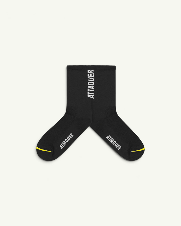 Attaquer Vertical Logo Socks, Black | Amateur