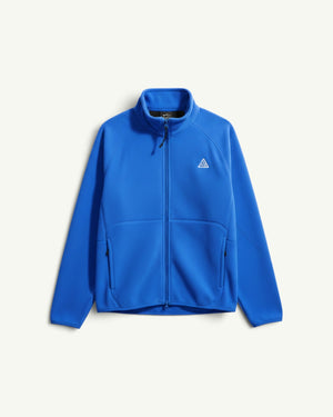 Nike ACG WOLF TREE blue Polartec fleece full-zip jacket with zippered pockets and high collar