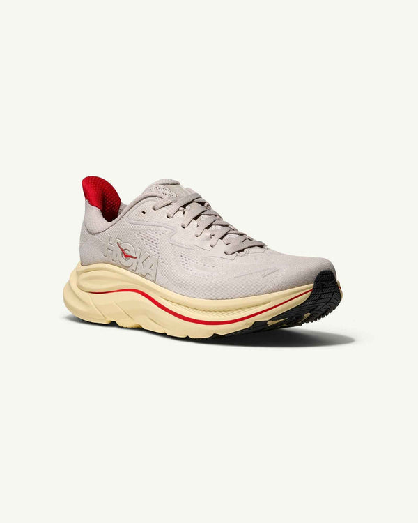 Hoka Women's Clifton 10, Stucco / Cerise – side