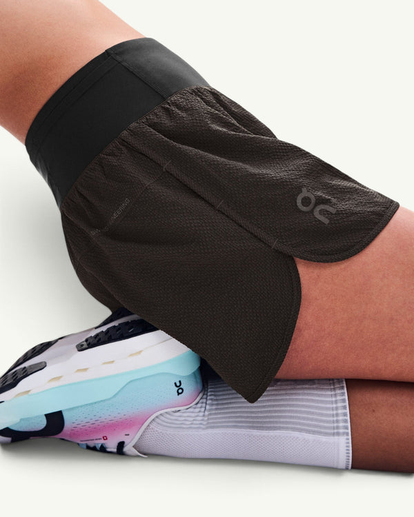 On Women's Performance Volt Shorts, Espresso - image 2