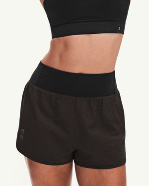 On Women's Performance Volt Shorts, Espresso - image 4