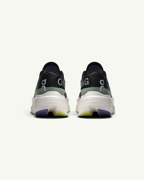 Amateur Men's Cloudboom Volt carbon-plated racing shoes, rear view showing Helion HF foam and black mesh upper.