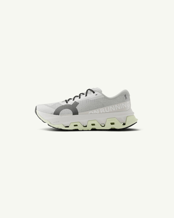 Amateur Men's Cloudmonster 3 Hyper running shoe in white with Helion HF superfoam and engineered mesh upper