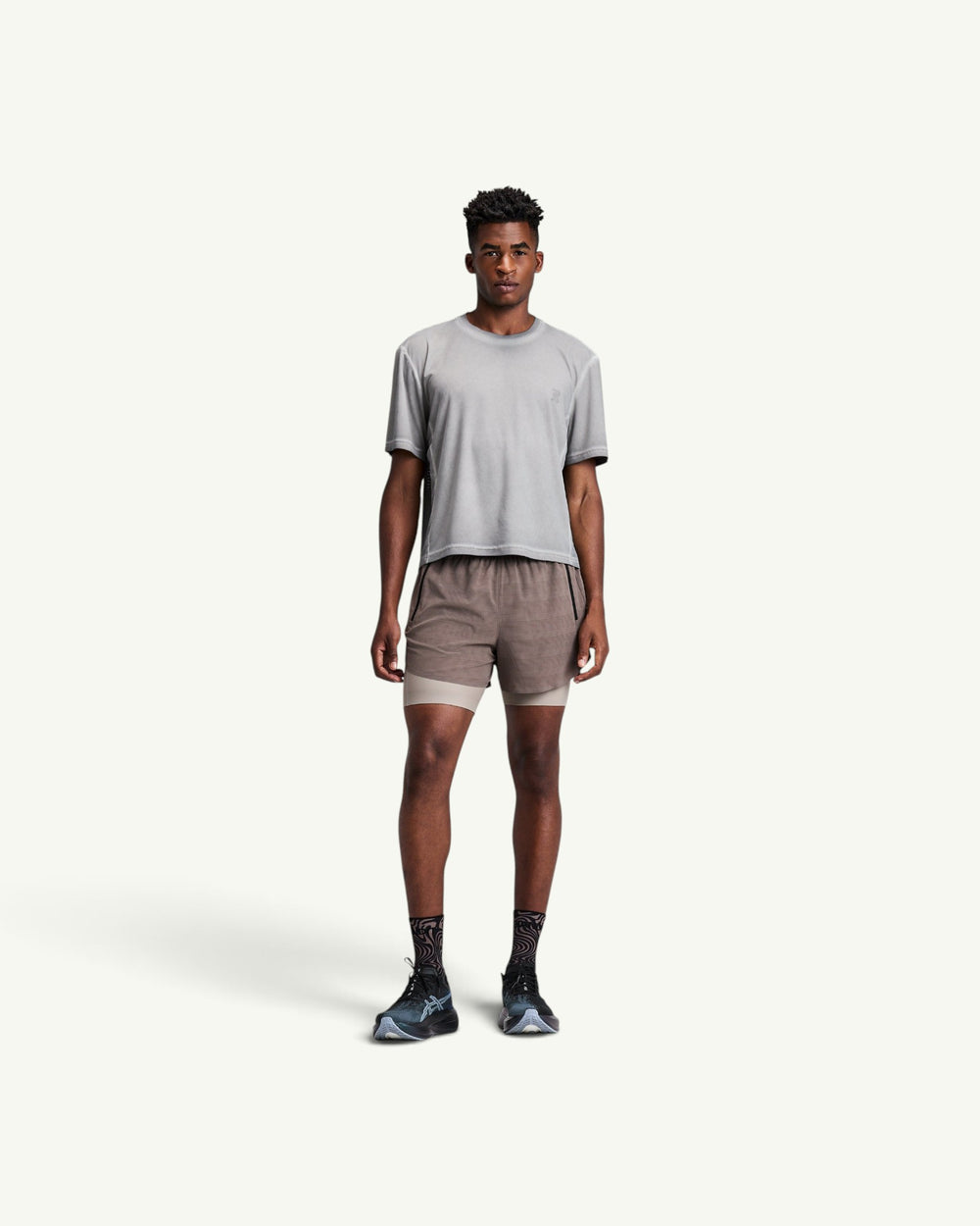 Amateur men's FrioSoft perforated box tee in grey with a SaltFade finish and breathable side panels.
