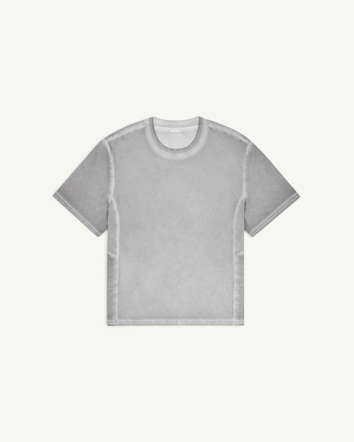 Amateur men's FrioSoft perforated box tee in grey with a SaltFade finish and breathable side panels.