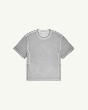 Amateur men's FrioSoft perforated box tee in grey with a SaltFade finish and breathable side panels.
