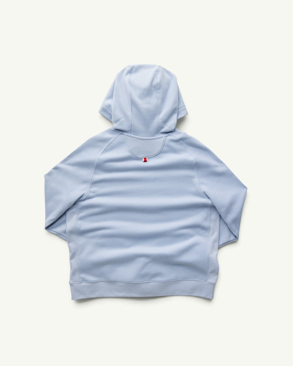 Amateur women's light blue midweight cotton-rich french terry hoodie with embroidered Tracksmith wordmark