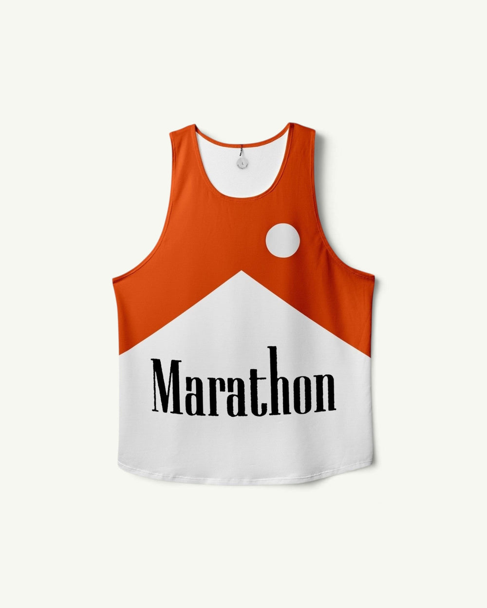 Participation Marathon Red V2 unisex running singlet in red and white with signature graphic print and four-way stretch