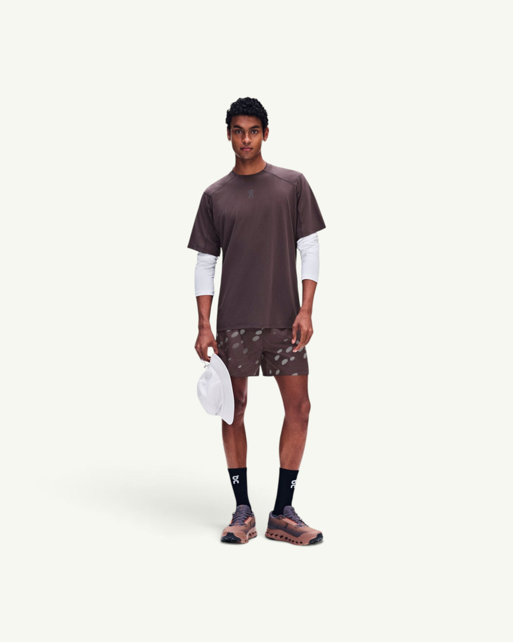 Amateur Men's Trail-T Solar brown breathable hiking t-shirt with UV protection and short sleeves.