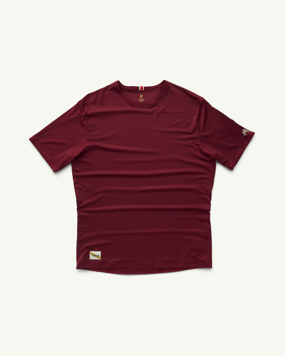Amateur Men's Twilight Tee in deep burgundy, featuring a lightweight, silky-soft Italian knit for active workouts.