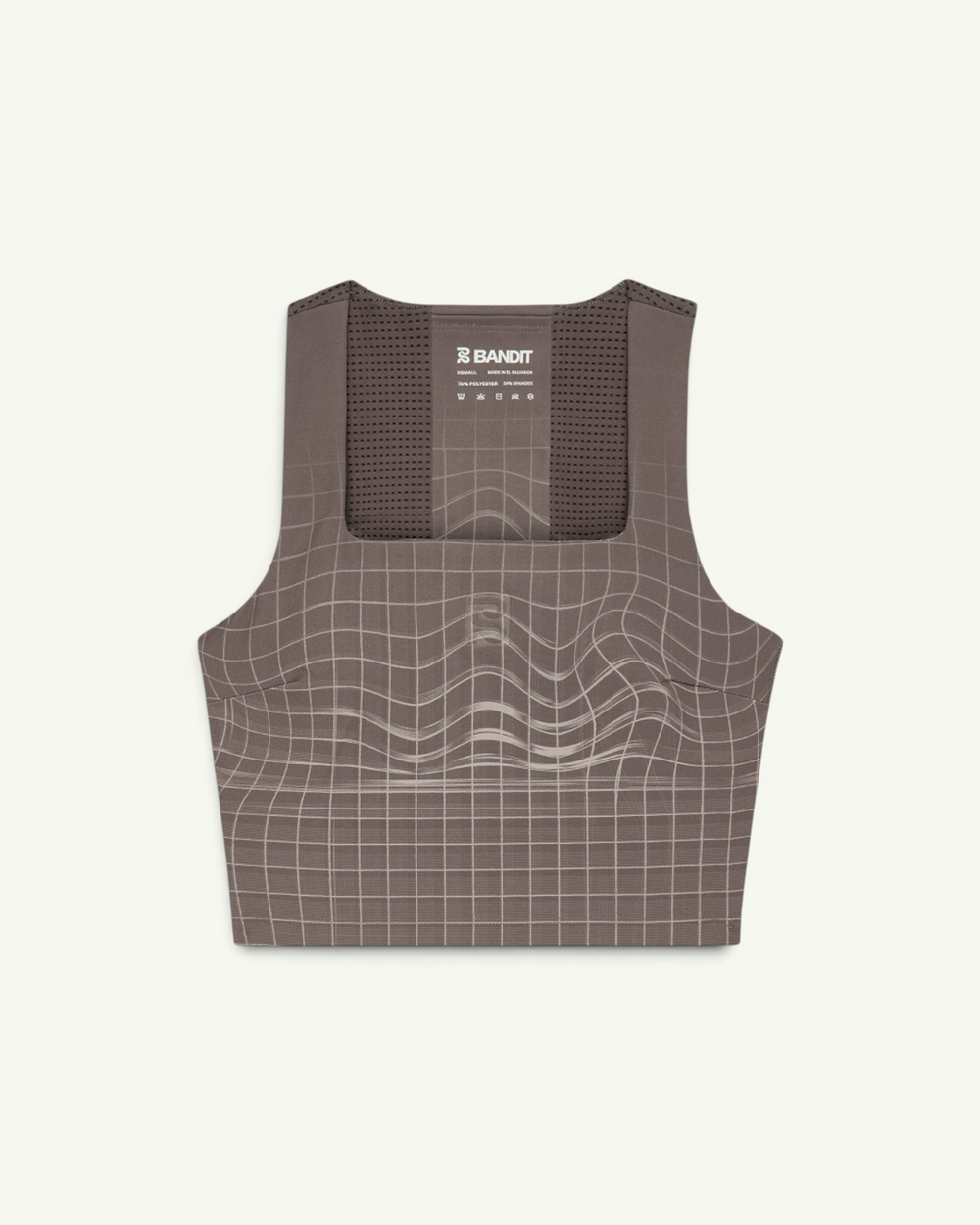 Bandit Vanisher Square Neck Race Crop, Cocoa – front
