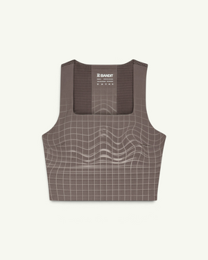 Bandit Vanisher Square Neck Race Crop, Cocoa – front