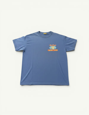 Amateur vintage washed blue t-shirt with Cycling World Class graphic print on the chest