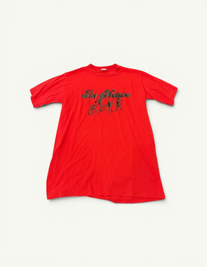 Amateur vintage red short-sleeve T-shirt featuring The Metric graphic print on the chest