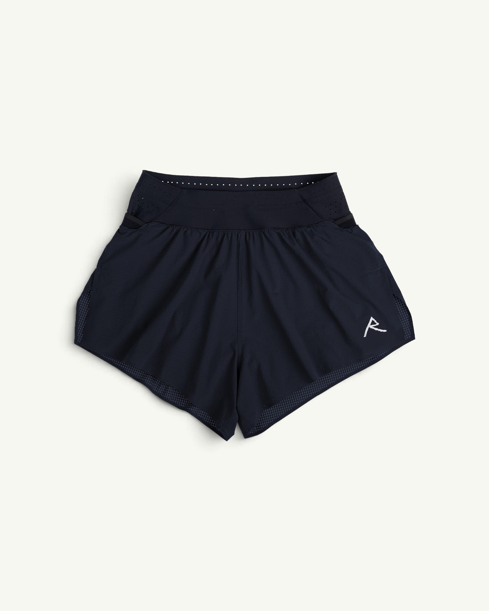 Amateur Women's TrailTech 4-inch black mountain running shorts with durable fabric and storage pockets