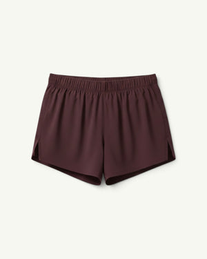 Amateur Women's Zero Shorts in dark maroon, featuring a lightweight, ventilated shell design for racing.