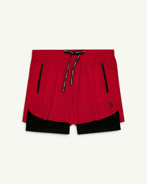 Bandit Men's CoolGrid 2-in-1 Run Shorts, Oxide Red | Amateur