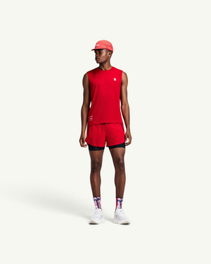 Bandit Men's CoolGrid 2-in-1 Run Shorts, Oxide Red | Amateur