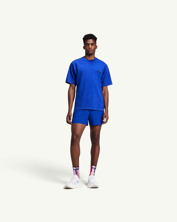 Bandit Men's CoolGrid 5" Run Shorts, Bauhaus Blue | Amateur