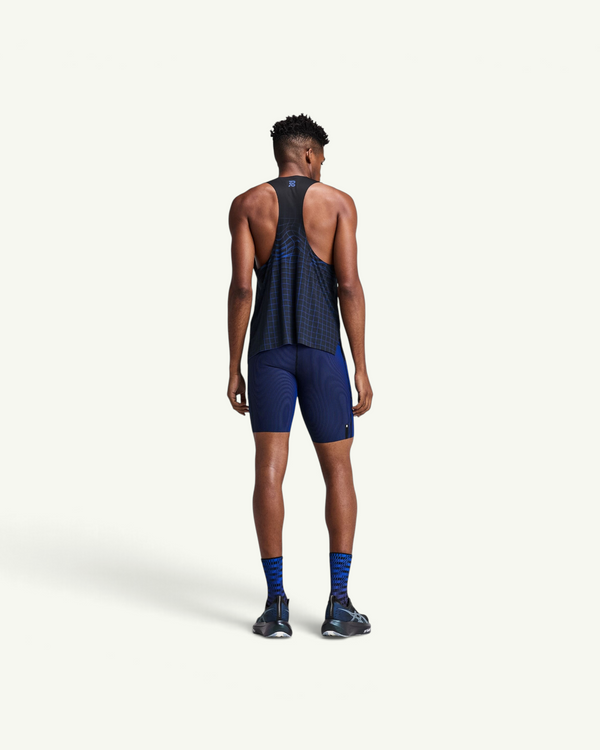 Bandit Men's Striped Cadence Half Tights, Black / Bauhaus Blue | Amateur