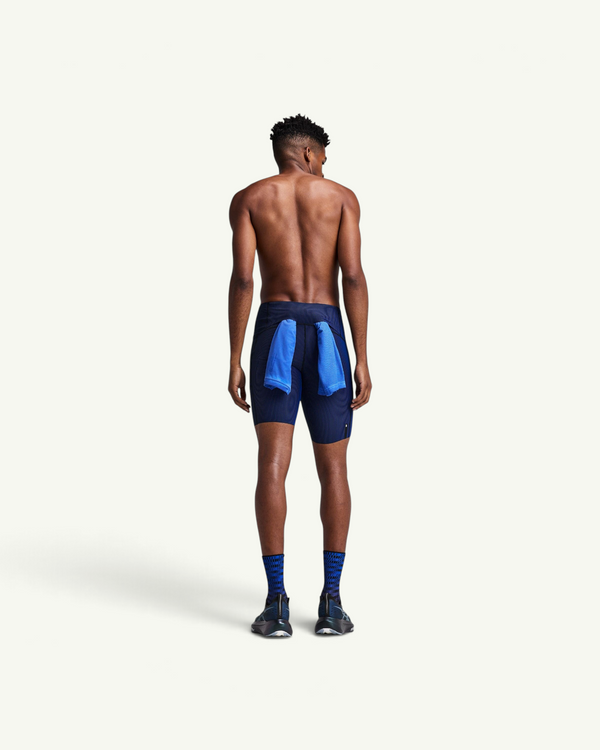 Bandit Men's Striped Cadence Half Tights, Black / Bauhaus Blue | Amateur