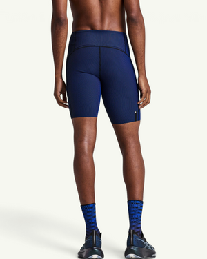 Bandit Men's Striped Cadence Half Tights, Black / Bauhaus Blue | Amateur