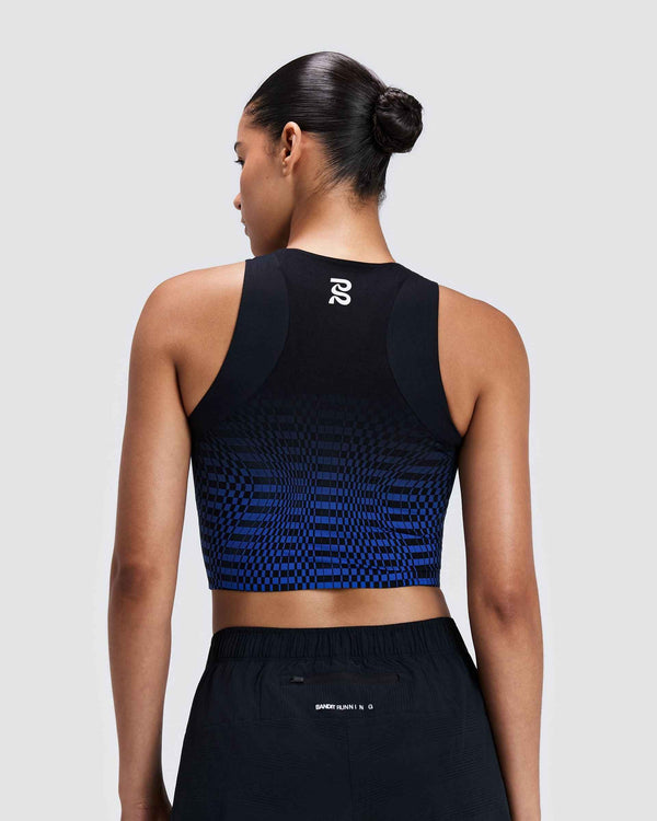 Bandit Women's Adapto 2-Way Zip Race Crop, Bauhaus Blue – back