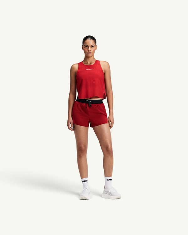 Bandit Women's RipSpeed 3" Split Shorts, Oxide Red | Amateur