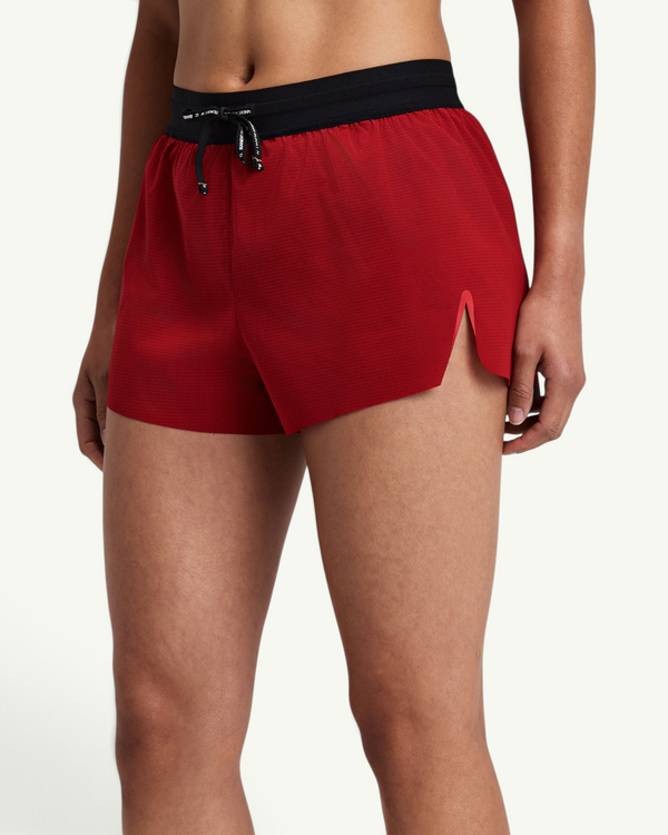 Bandit Women's RipSpeed 3" Split Shorts, Oxide Red | Amateur